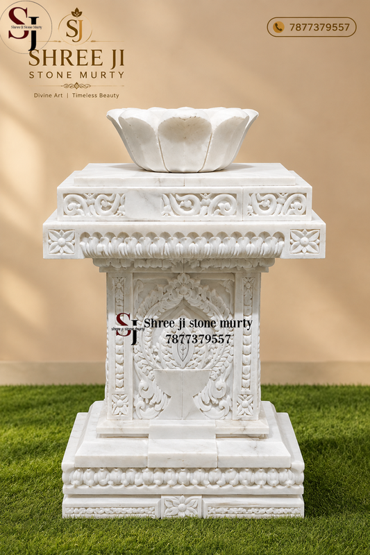 Marble Tulshi Pot